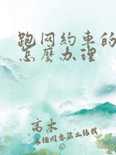 跑网约车的人证怎么办理