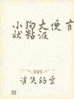 小狗大便有果冻状粘液