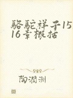 骆驼祥子15,16章概括
