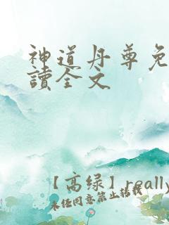 神道丹尊免费阅读全文