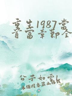 重生1987当首富章节全文免费阅读