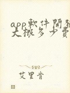 app软件开发大概多少费用