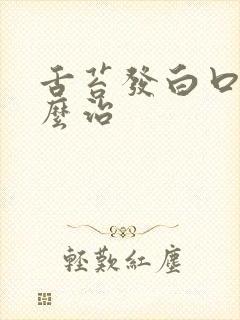 舌苔发白口臭怎么治
