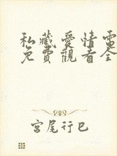 私藏爱情电视剧免费观看全集高清