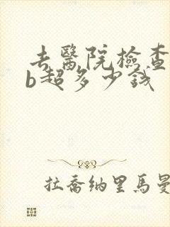 去医院检查妇科b超多少钱