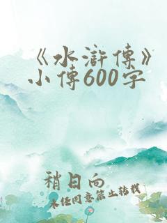 《水浒传》人物小传600字