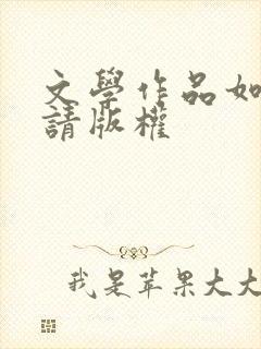 文学作品如何申请版权