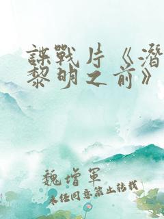 谍战片《潜伏在黎明之前》