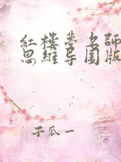 红楼梦名师精讲思维导图版