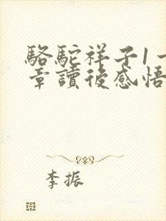 骆驼祥子1一3章读后感悟
