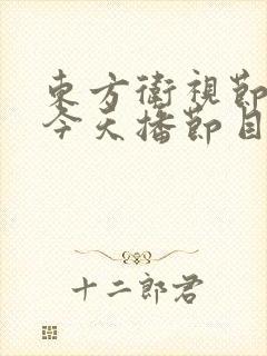 东方卫视节目表今天播节目表