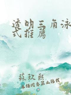 透明三角泳衣款式推荐
