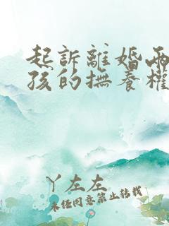 起诉离婚两个小孩的抚养权怎么判