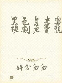 黑色月光粤语电视剧免费观看在线