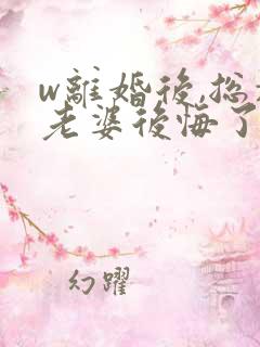 w离婚后,总裁老婆后悔了》