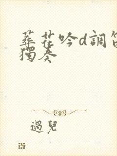 葬花吟d调笛子独奏