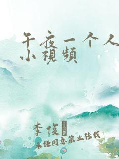 午夜一个人看的小视频