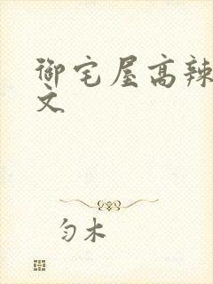 御宅屋高辣甜宠文 御宅屋高辣甜宠文