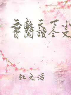 无敌天下小说免费阅读全文无窗口
