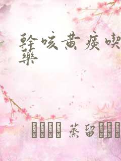 干咳黄痰吃什么药