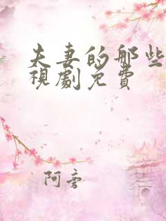 夫妻的那些事电视剧免费