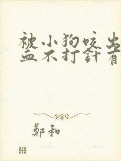 被小狗咬出一点血不打针有事吗