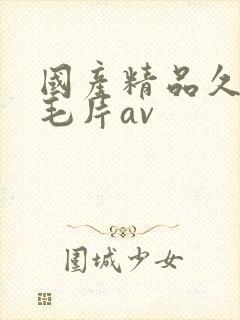 国产精品久久久毛片av