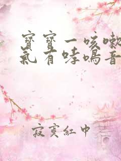 宝宝一咳嗽就喘气有哮鸣音