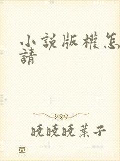 小说版权怎么申请