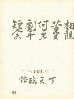 短剧何苦相思煮余年免费观看