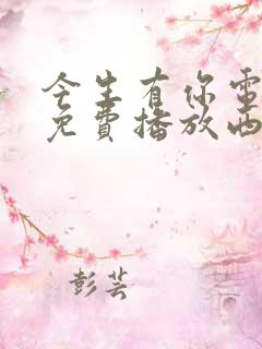 今生有你电视剧免费播放西瓜