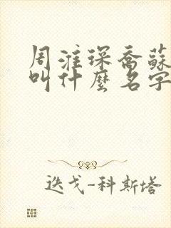 周淮琛乔苏小说叫什么名字啊