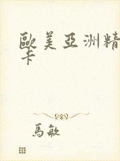欧美亚洲精品一卡