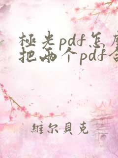 极光pdf怎么把两个pdf合并成一个