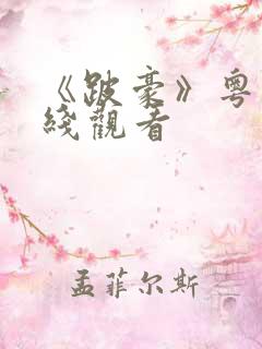 《跛豪》粤语在线观看