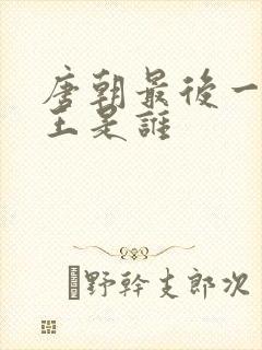 唐朝最后一位帝王是谁