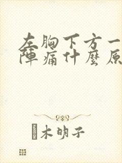 左胸下方一阵一阵痛什么原因