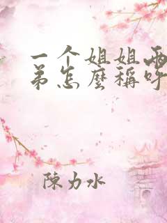 一个姐姐两个弟弟怎么称呼