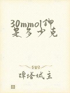 30mmol钾是多少克