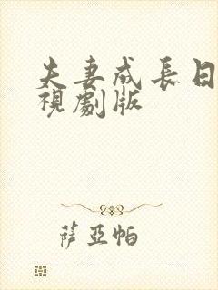 夫妻成长日记电视剧版