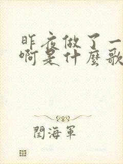 昨夜做了一个梦啊是什么歌名