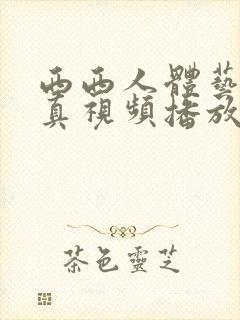 西西人体艺术写真视频播放在线