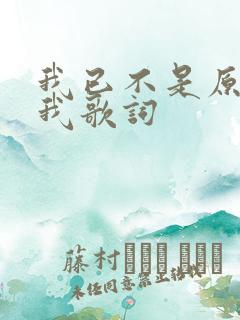 我已不是原来的我歌词