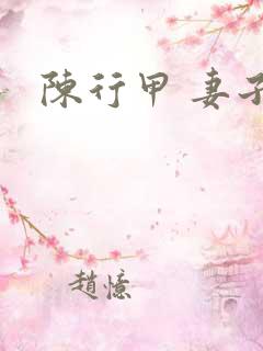 陈行甲 妻子