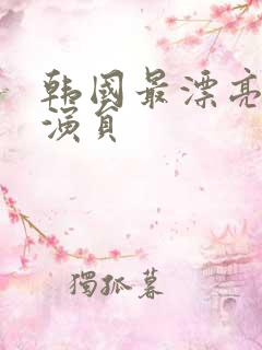 韩国最漂亮的女演员