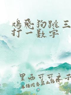 鸡飞狗跳三减六打一数字