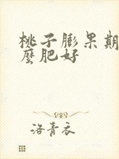 桃子膨果期用什么肥好