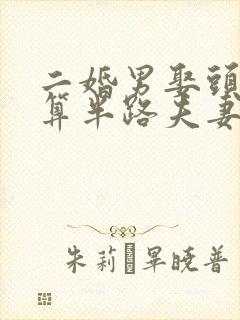 二婚男娶头婚女算半路夫妻吗