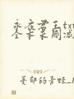 永夜君王txt全本未删减下载