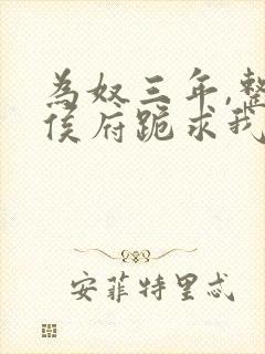 为奴三年,整个侯府跪求我原谅免费阅读